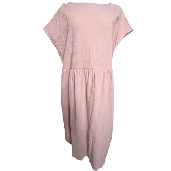 Pink Madi Dress 4X Pockets A Style Pull over Comfortable Summer Y2K90’s - Picture 1 of 12